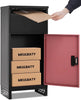 FICISOG Outside Package Delivery Boxes, Extra Large Locking Parcel Drop Box, 17" x 11" x 34" Package Safe Box with Keys