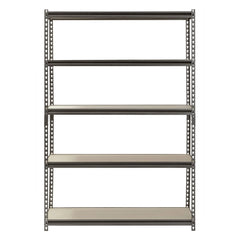 Muscle Rack 48"W x 18"D x 72"H 5-Shelf Steel Freestanding Shelves, Silver
