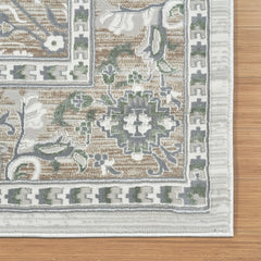 Sasha Area Rug, Adryan Beige Green, 6'6' x 9'