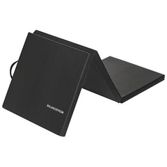 BalanceFrom 6 Ft. x 2Ft. x 1.5 In. Three-Fold High Density Foam Folding Exercise Mat with Carrying Handles for MMA, Gymnastics and Home Gym, Black