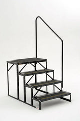 Stromberg Carlson EHS-103-R - Econo Porch 27"W x 9"D x 7"R Steel Black Park Model 3 Entry Steps