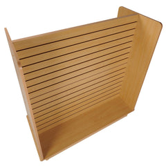SSWBasics 24" x 48" x 48" inch Maple Slatwall Gondola with Casters - Four Sided Rolling Merchandiser - Uses 3" On Center Slatwall Accessories - Assembly Required
