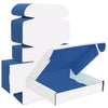 Ucanpack Deluxe Mailer Box Corrugated Moving Boxes 3mm Thick Medium White (Blue Inside), 10 x 4 x 4" - 50 Pcs