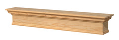Pearl Mantels Savannah Transitional Premium Pine Wood Mantel Shelf, Unfinished, Paint and Stain Grade, 60"L x 9"D x 9"H