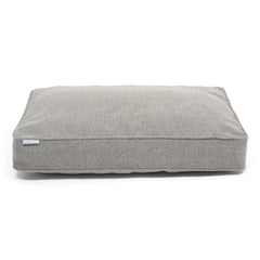 Dog Cushion in Pewter Herringbone Tweed
