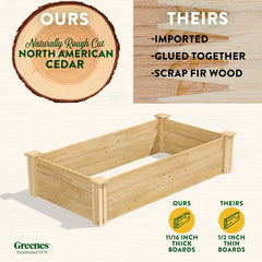 Greenes Fence 2' x 4' x 10.5" Original Cedar Raised Garden Bed