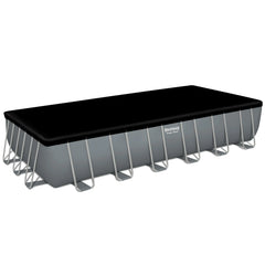 Bestway: Power Steel - Rectangular Swimming Pool Set - 24' x 12' x 52", Above Ground, Tritech Construction, Filter Pump, Ladder & Cover, 7937 Gal.