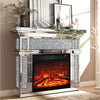 ENENE Mirrored Electric Fireplace 47 x 40 1500W Indoor Fireplace