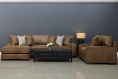 Gembrook LHF Sofa Chaise Tan Leather Air