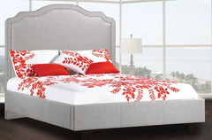 R193 Winged Scalloped Upholstered Platform Bed