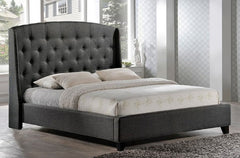 R194 Diamond Tufted Wingback Platform Bed Made in Canada