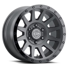 ICON Alloys Compression, Satin Black, 17 x 8.5 / 6 x 135, 6mm Offset, 5" BS