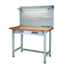 Seville Classics UltraHD Heavy Duty Commercial Lighted Workcenter Workbench w/ Pegboard, Granite, 48" W x 24" D x 65.5" H