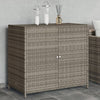 VidaXL Contemporary Poly Rattan Storage Cabinet, 32.7" x 17.7" x 29.9", Gray