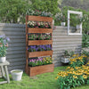 Wilk 33.7 x 17.7 x 46 Raised Garden Bed, 3 Tier Vertical Elevated Wood Planter Box Stand for Backyard, Patio, Balcony