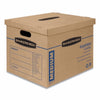 SmoothMove Classic Moving/Storage Boxes, Half Slotted Container (HSC), Medium, 15" x 18" x 14", Brown/Blue, 8/Carton - Bundle of 5 Cartons