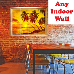 Ceramic Tile Mural-Edwin Weeks Waterfront Painting 156. 25.5" w x 17" h using (24) 4.25 x 4.25 ceramic tiles