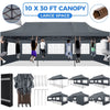HOTEEL 10ft x 30ft Khaki Pop Up Outdoor Canopy, Waterproof