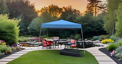 040000003 Slant Leg Canopy, 10' x 10', Blue-No Sidewall