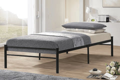 T2400 Single Black Metal Platform Bed