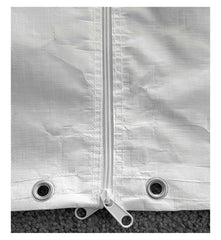 10' x 20' White Canopy Entrance Panel with Zippers (Front Panel)
