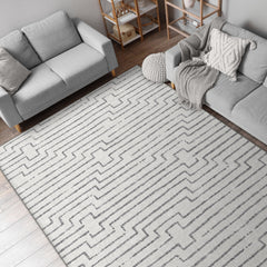 Apache Chenille Area Rug Modern Gray, 6' x 9'