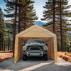 Sesslife 12' x 20' x 9.83' Portable Garages and Shelters Gray Carports