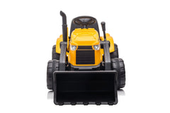 2026 12V Excavator Tractor Trailer Kids Ride On One Seater Electric Truck with RC and Wagon