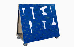 Triton Products LocBoard 36-3/4"L x 39-1/4"H x 21-1/4"W Anodized Aluminum Frame Tool Cart with Tray
