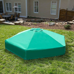 Frame It All 84in. X 96in. X 37in. Telescoping Hexagon Sandbox Canopy & Cover