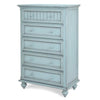 Sea Winds Monaco 5 Drawers Chest Drawer Wood Blue, 50"H x 52"W x 18"D, 65 lbs