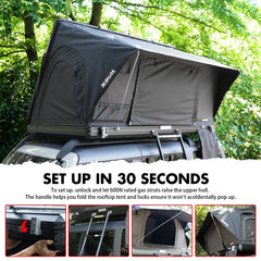 X-BULL Hard Shell Roof Top Tent with Ladder and Mattress