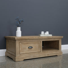 Provedore Natural Coffee Table w/ 1 Drawer