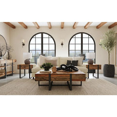Magnussen Prescott Modern 48" x 24" Coffee Table in Rustic Honey