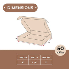 SSBM 9" x 6 1/4" x 3" ECT-32B Deluxe Kraft Literature Shipping Mailers 50/Case