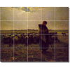 Ceramic Tile Mural-Jean Millet Country Painting 200. 21.25" w x 17" h using (20) 4.25 x 4.25 ceramic tiles