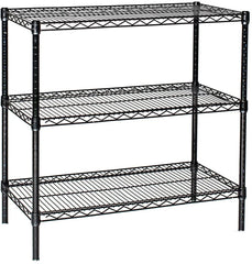 36" Deep x 72" Wide x 63" High 3 Tier Black Starter Shelving Unit