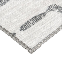 Apache Chenille Area Rug Modern Gray, 8' x 10'
