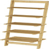 5 Tier Bookshelf Leaning Ladder Shelf Decorative Book Shelves for Bedroom - 11.5"D x 16.25"W x 50"H Cherry