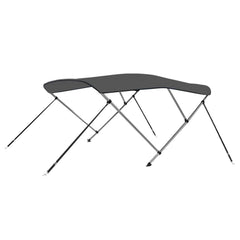 Anself 3 Bow Bimini Top Boat Cover with Adjustable Straps Fabric Outdoor Boat Canopy Aluminium Frame 72 x 63 x 53.9 Inches (L x W x H)