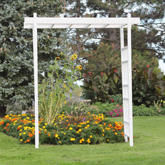DuraTrel Bakersfield 72"x 85" White Vinyl Arbor