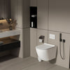 MEJE#MJ-2003R, Rimless Toilet Ceramic Nano Coating Hanging Toilet Wall Hung Toilet Bowl 21.65 x 14.17 x 14.96 inches Glossy Finish