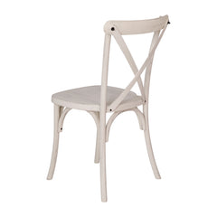 Emma + Oliver 2-pack Black Resin X-Back Chair
