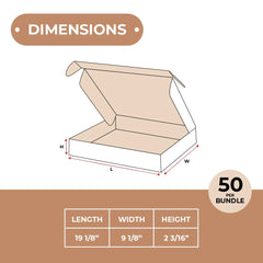 SSBM 19 1/8" x 9 1/8" x 2 3/16" ECT-32B Deluxe White Literature Shipping Mailers 50/Case