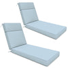 Kimunuk Outdoor Chaise Lounge Cushions set of 2, 80" x 26" x 4" Waterproof Pool Beach Recliner Replacement Cushions with Ties, Navy
