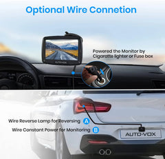 Auto-Vox Wireless Backup Digital Wireless Reverse Camera for Trailer, Black, 4.50 x 0.50 x 3.40 in