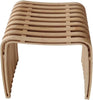 J&V TEXTILES Dining Bench with Storage, Bamboo Top, 11-7/8L x 18-1/8W x 18-1/8H inches, Natural Wood