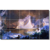 Ceramic Tile Mural-Frederic Church Waterfront Painting 183. 21.25" w x 12.75" h using (15) 4.25 x 4.25 ceramic tiles