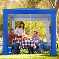 Costway 6.6ft x 6.6ft Beach Cabana Tent, Blue