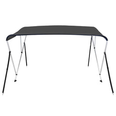 Anself 3 Bow Bimini Top Boat Cover with Adjustable Straps Fabric Outdoor Boat Canopy Aluminium Frame 72 x 63 x 53.9 Inches (L x W x H)